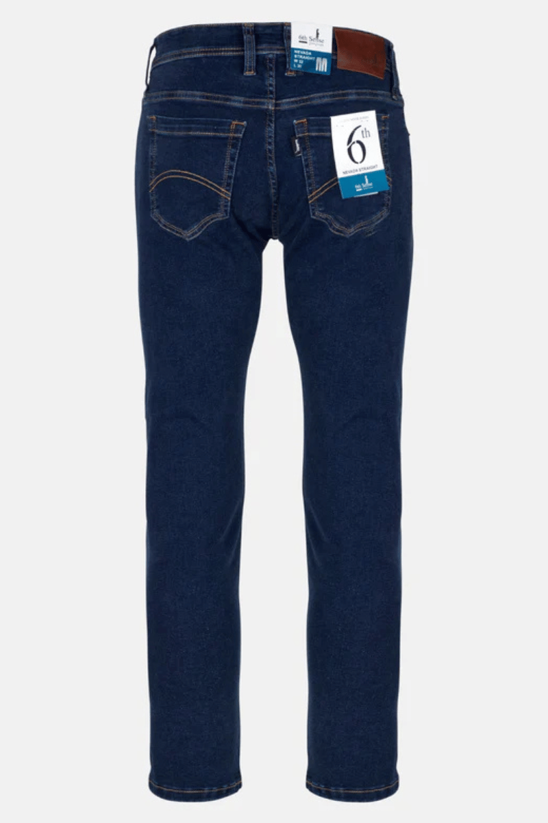 6th Sense Nevada Straight Fit Jean Night Time Blue