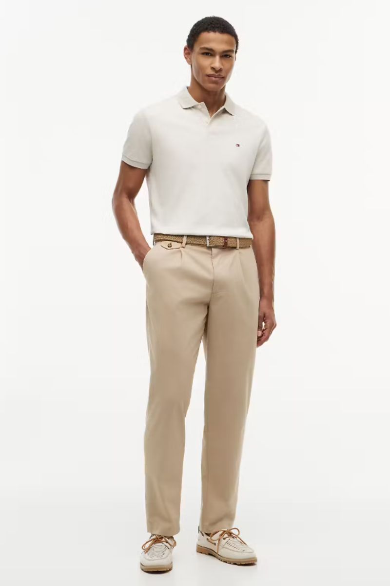Tommy Hilfiger Liquid Cotton Polo Oatmilk