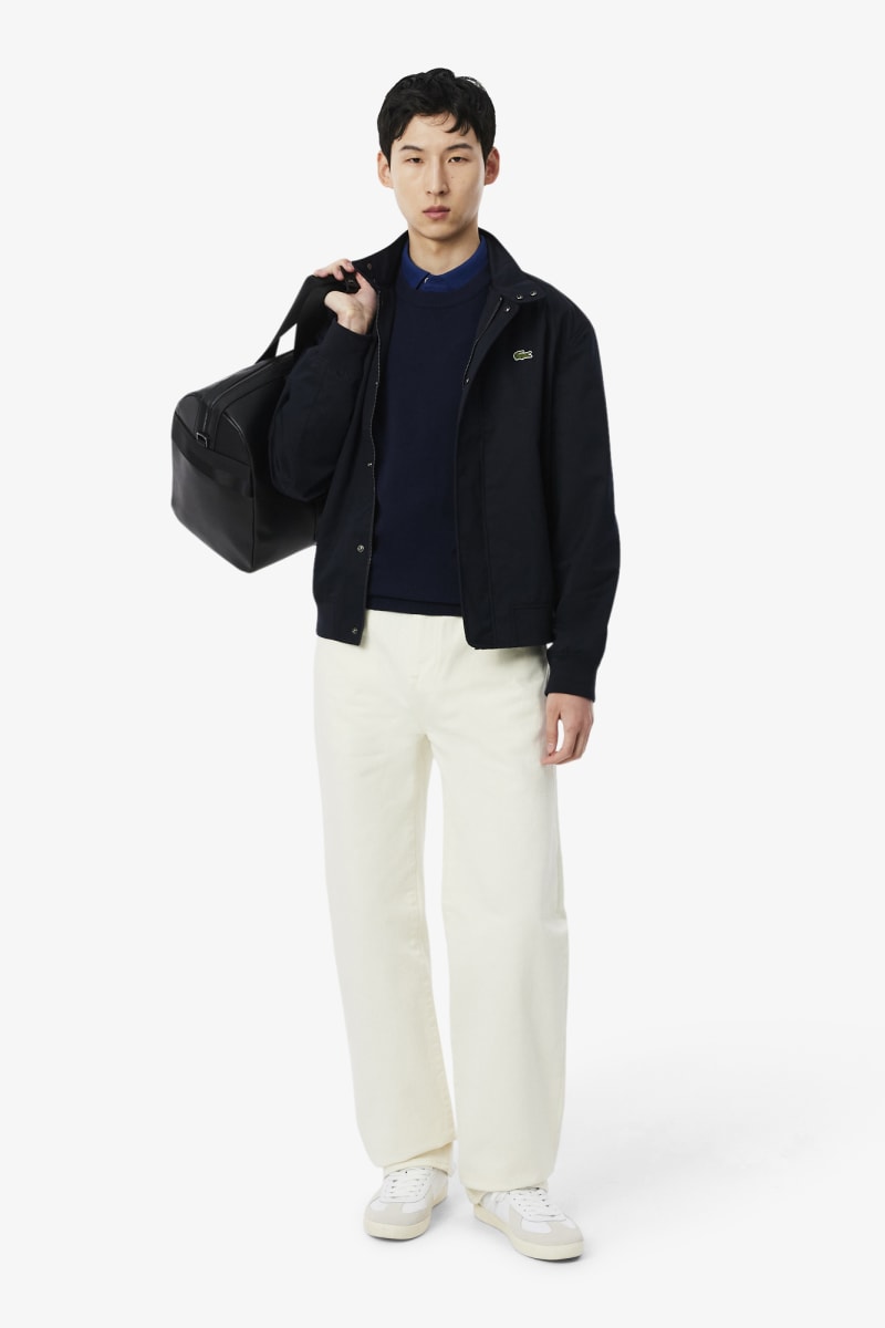 Lacoste AH1985 Regular Fit Organic Cotton Crew Neck Jumper Navy