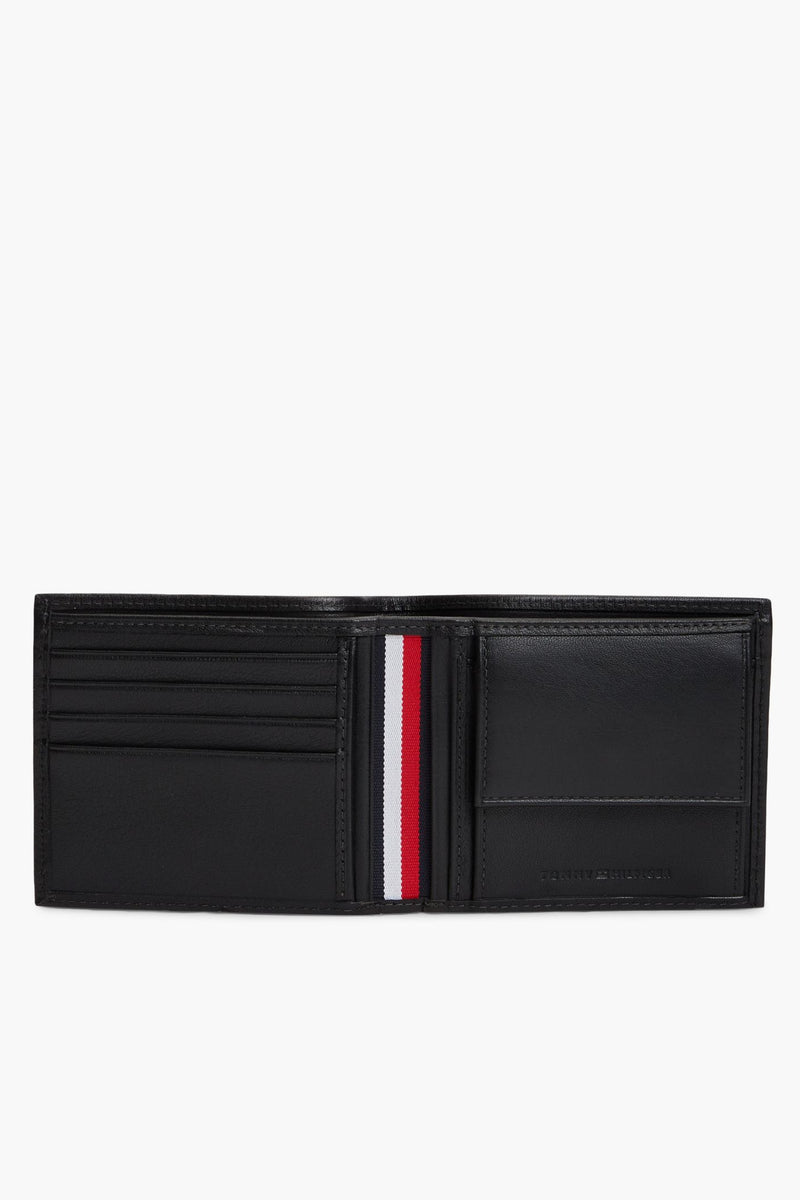 Tommy Hilfiger 14795 Seasonal Leather Card and Coin Wallet Black