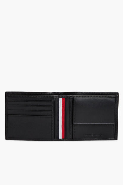 Tommy Hilfiger 14795 Seasonal Leather Card and Coin Wallet Black