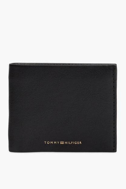 Tommy Hilfiger 14795 Seasonal Leather Card and Coin Wallet Black