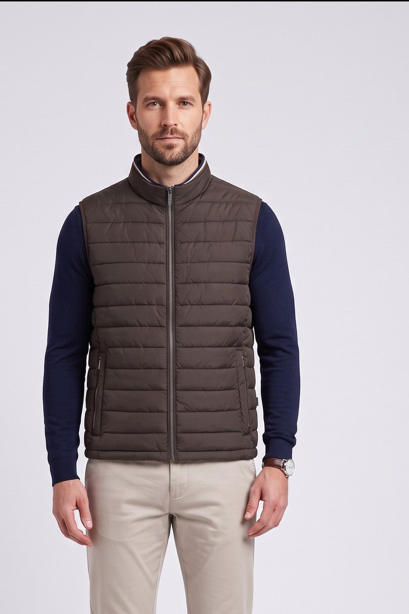 Bugatti 21010 Zip Gilet Brown