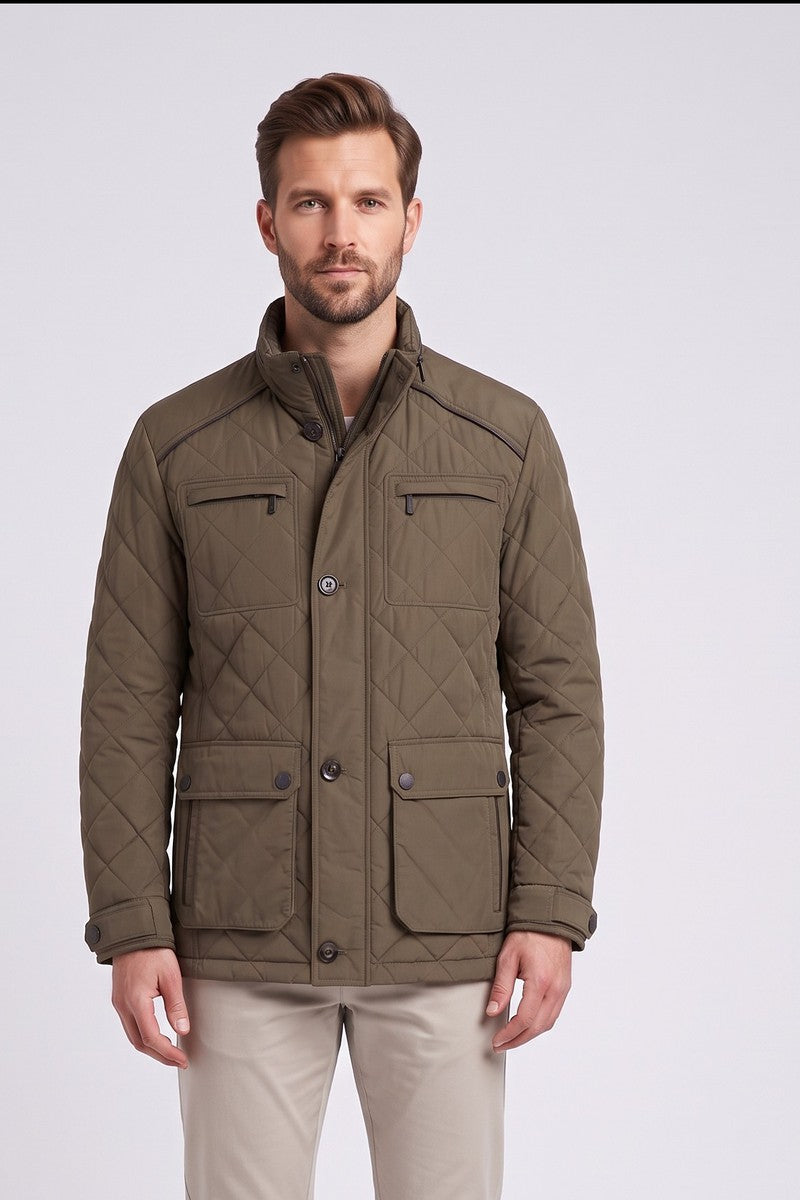 Bugatti 99052 Diamond Quilted Jacket Olive