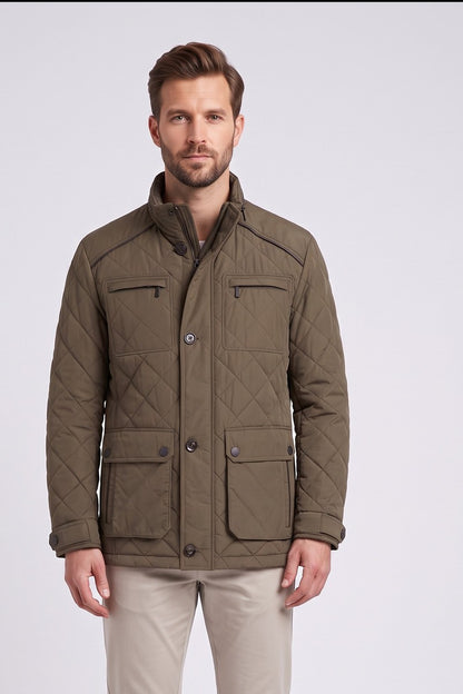 Bugatti 99052 Diamond Quilted Jacket Olive
