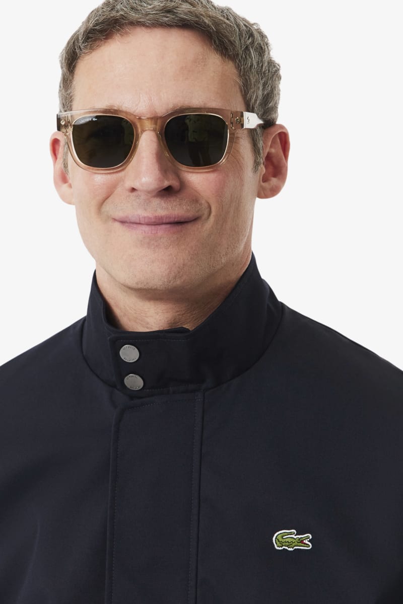 Lacoste BH1349 Water-Repellent Twill Harrington Jacket Navy — view 2
