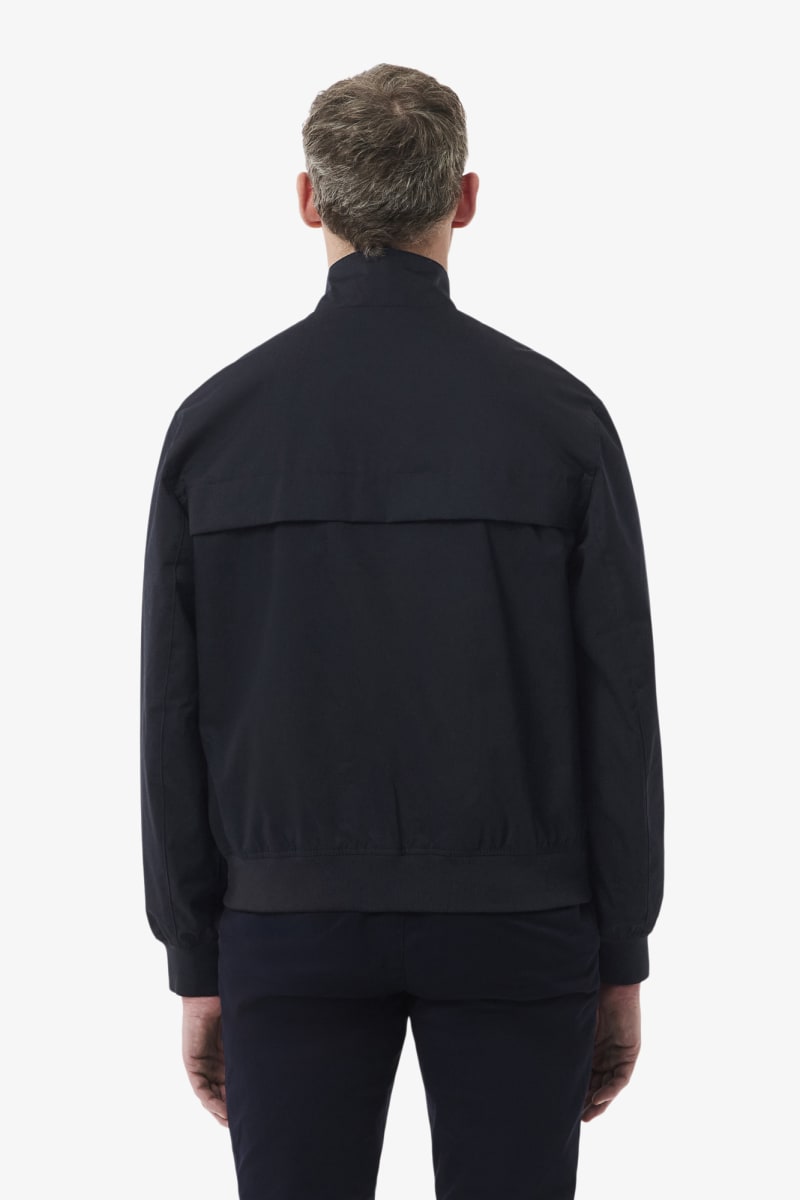 Lacoste BH1349 Water-Repellent Twill Harrington Jacket Navy — view 3