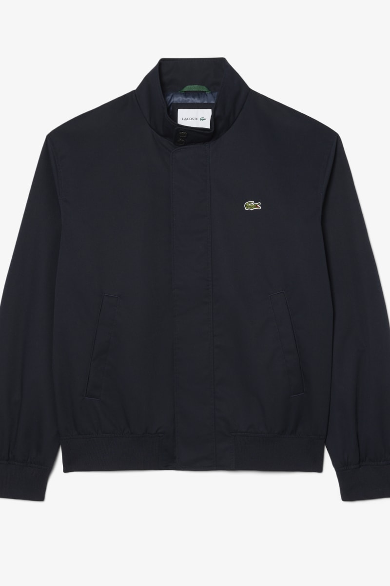 Lacoste BH1349 Water-Repellent Twill Harrington Jacket Navy — view 4