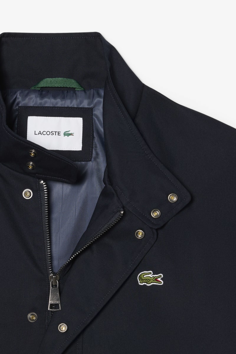 Lacoste BH1349 Water-Repellent Twill Harrington Jacket Navy — view 5