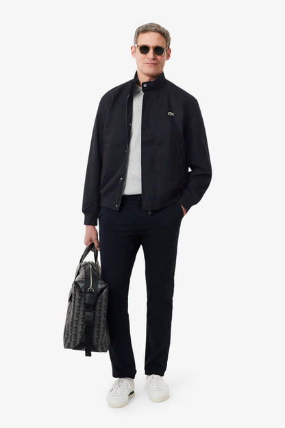 Lacoste BH1349 Water-Repellent Twill Harrington Jacket Navy — view 6