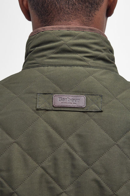 Barbour MQU1585 Waterproof Shoveler Regular Fit Quilted Jacket Dark Olive