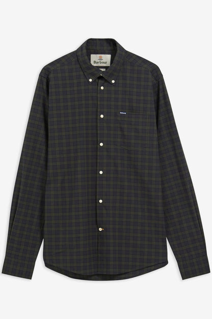Barbour MSH5023 Lomond Tailored Fit Stretch Cotton Tartan Shirt Shadow