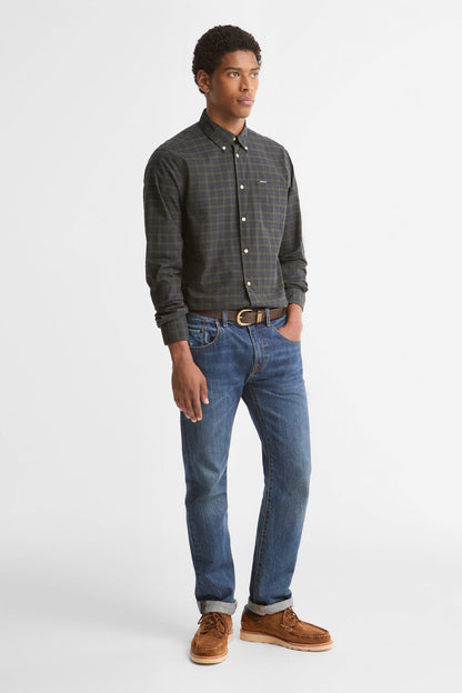 Barbour MSH5023 Lomond Tailored Fit Stretch Cotton Tartan Shirt Shadow