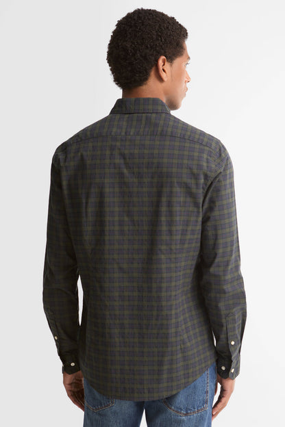 Barbour MSH5023 Lomond Tailored Fit Stretch Cotton Tartan Shirt Shadow