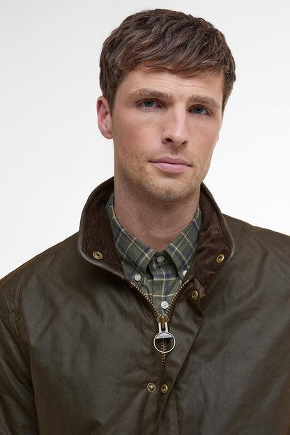 Barbour MWX0726 Prestbury Waxed Cotton Jacket Olive