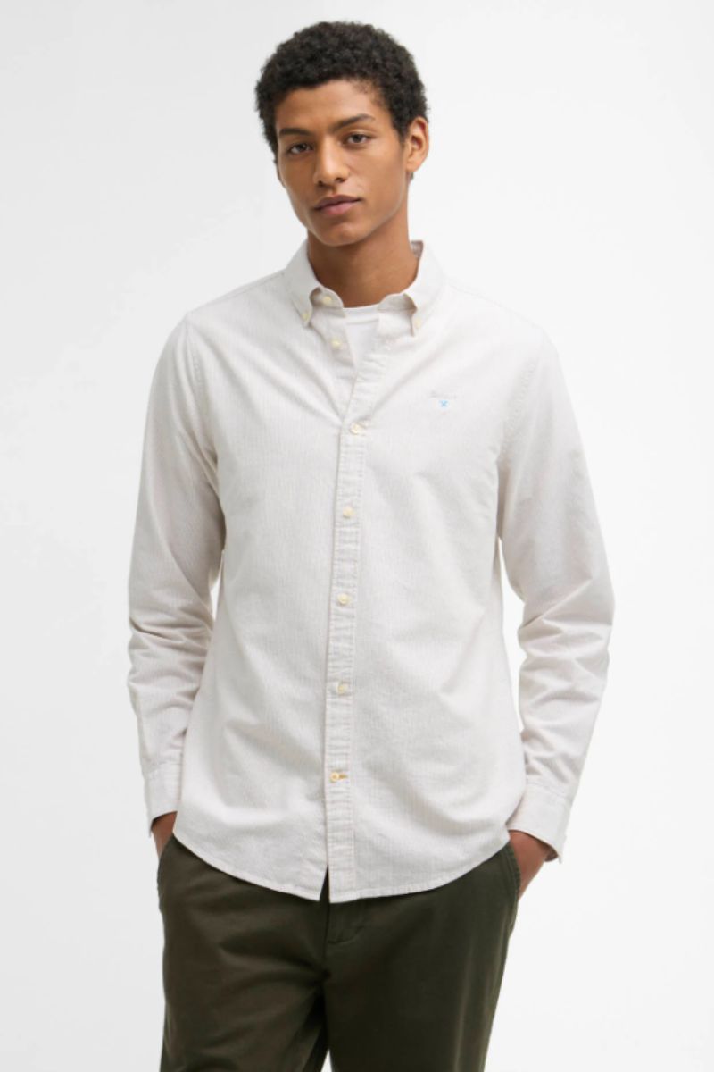 Barbour Stripe Oxtown Shirt Stone