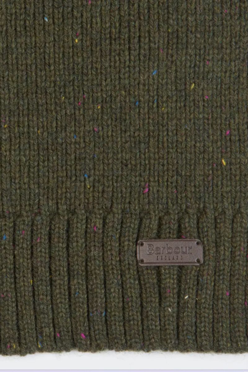 Barbour Carlton Scarf &amp; Hat Set Olive