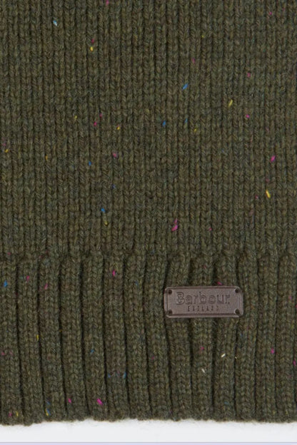 Barbour Carlton Scarf &amp; Hat Set Olive