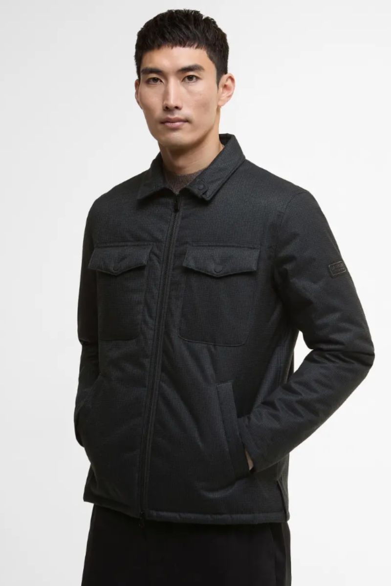 Barbour Intl Check Distill Jacket Black