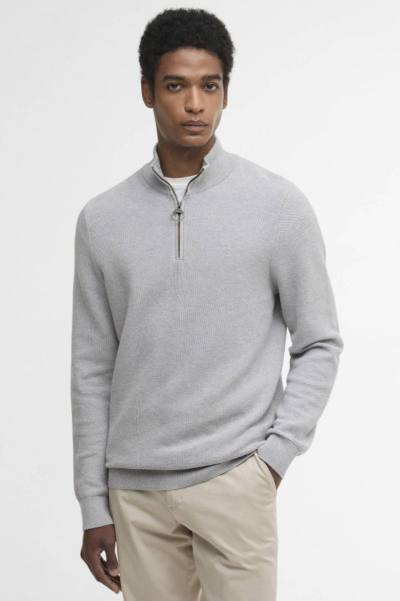 Barbour Essential Honeycomb Half Zip Grey
