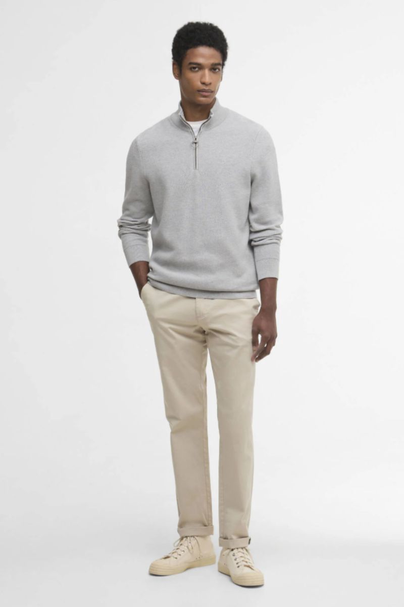 Barbour Essential Honeycomb Half Zip Grey