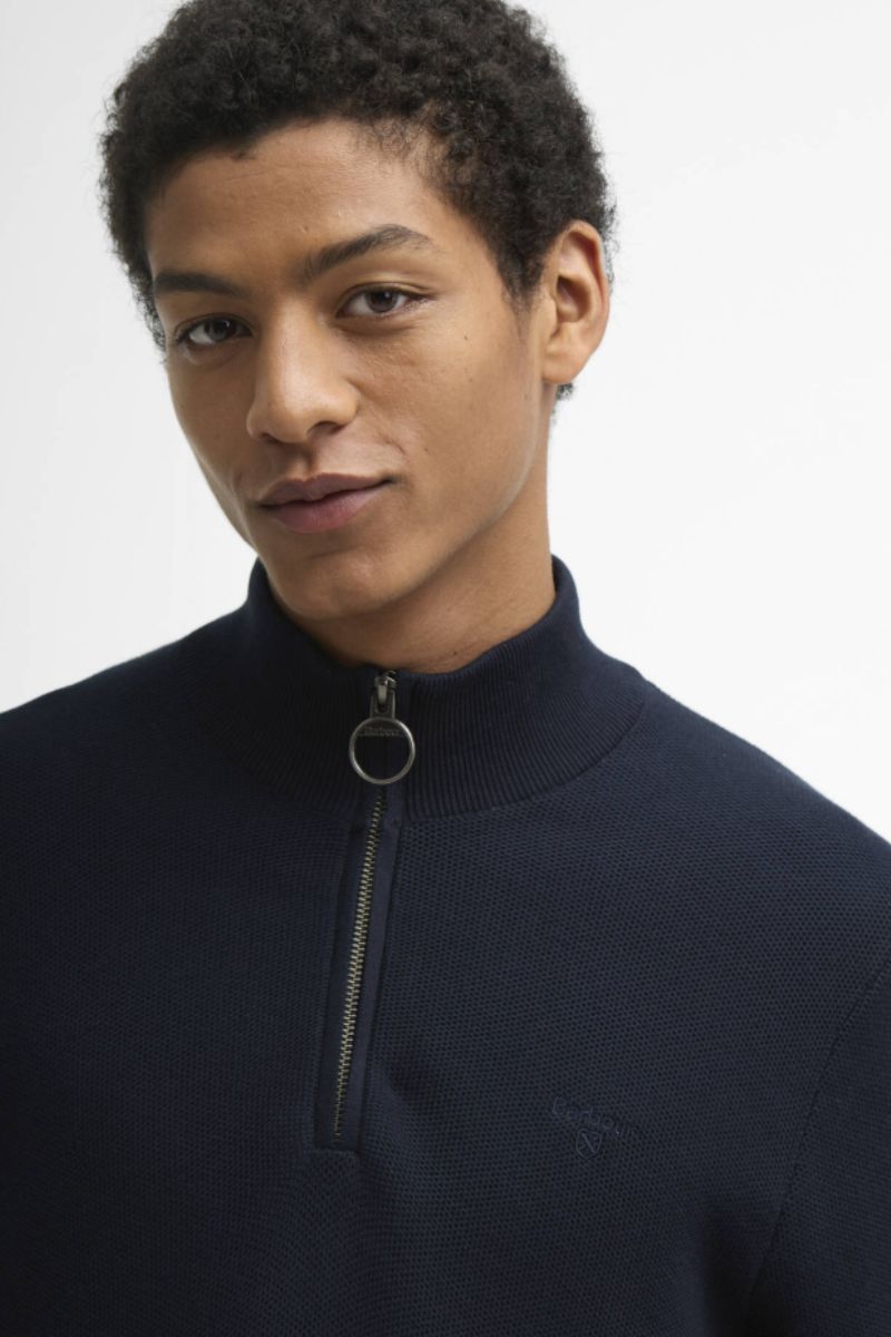 Barbour Essential Honeycomb Half Zip Navy
