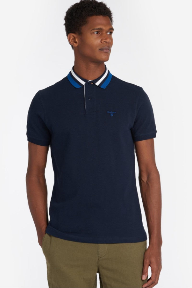 Barbour Hawkeswater Tipped Polo Navy