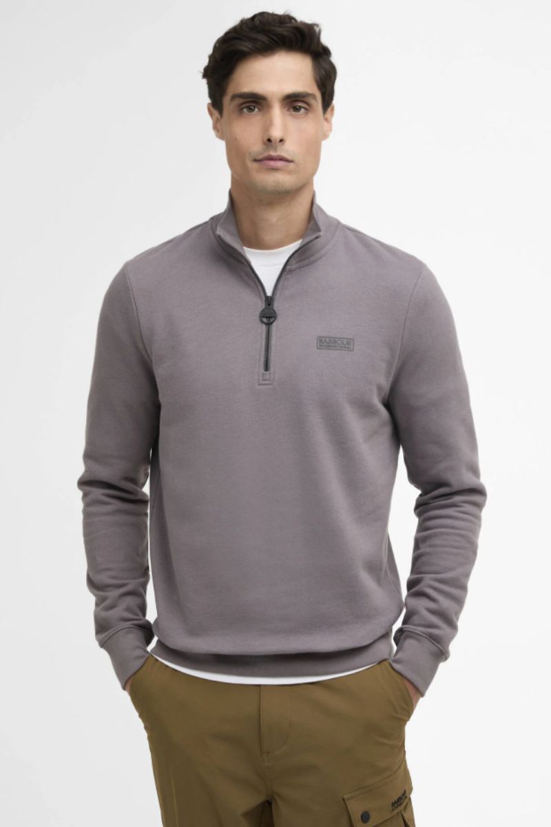 Barbour International Essential Half Zip Aluminium