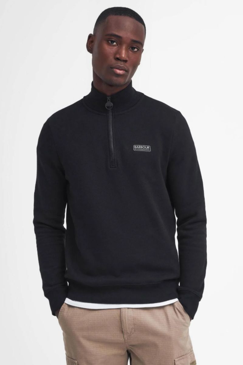 Barbour International Essential Half Zip Black