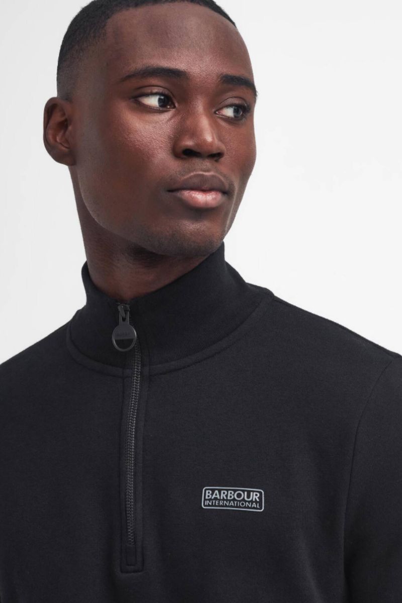 Barbour International Essential Half Zip Black