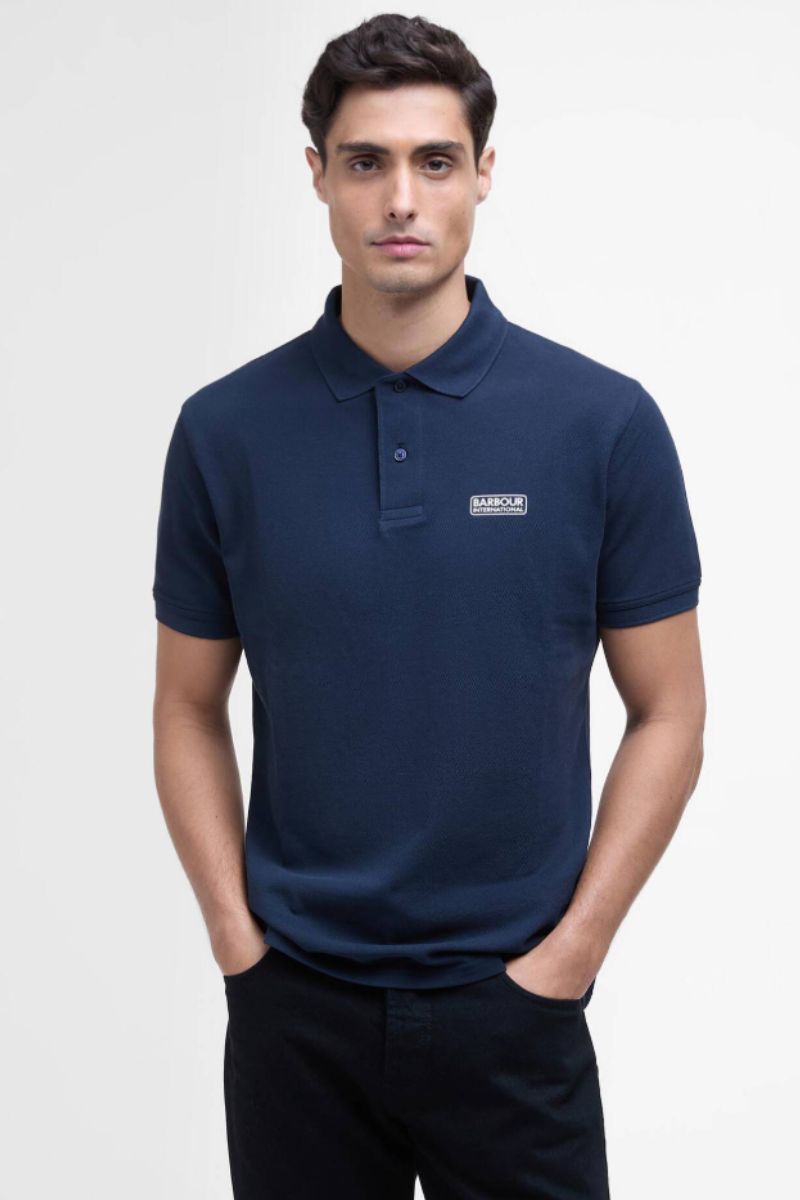 Barbour International Essential Polo Navy