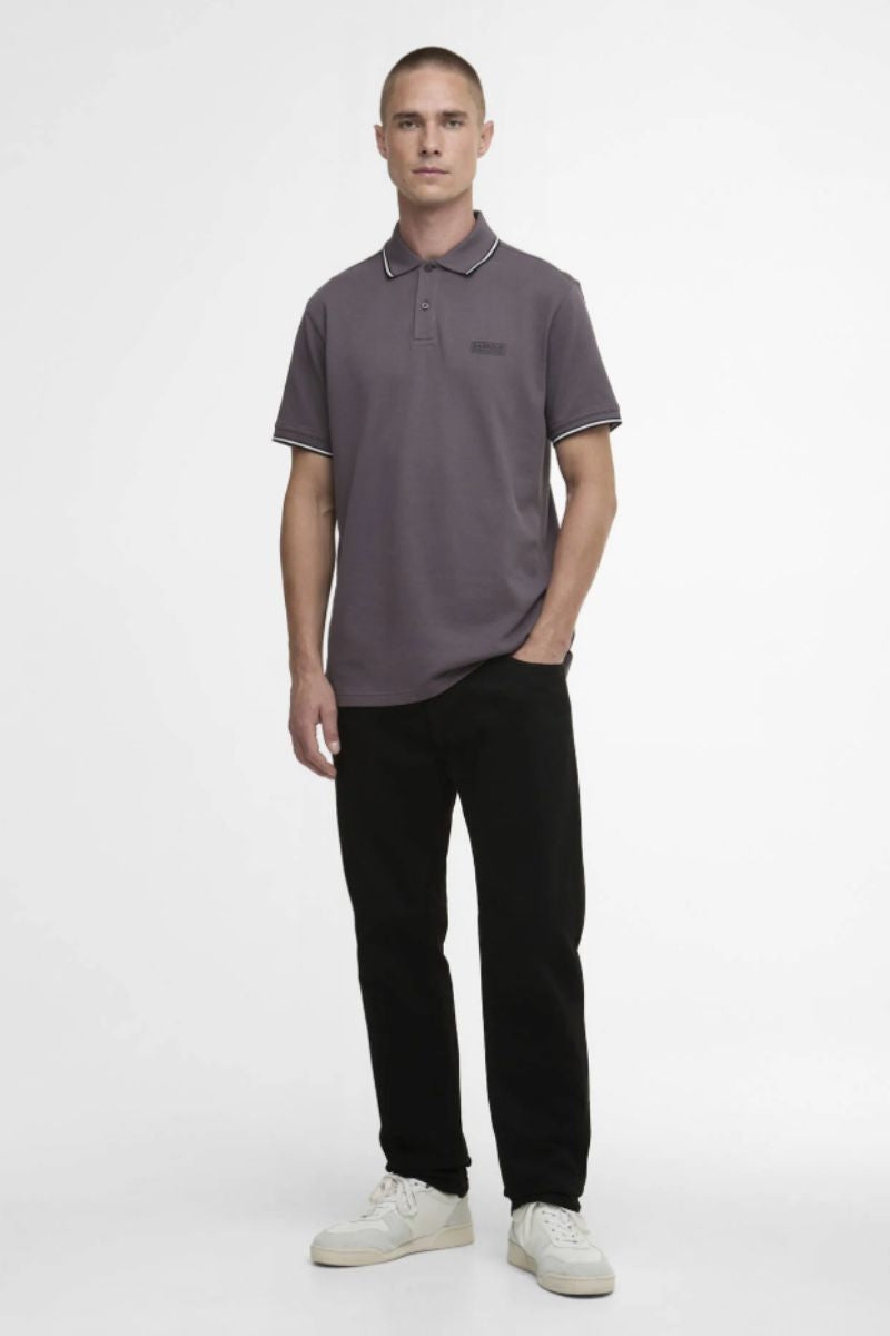 Barbour International Evan Tipped Polo Aluminium