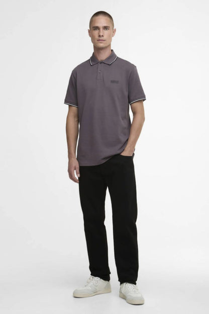 Barbour International Evan Tipped Polo Aluminium