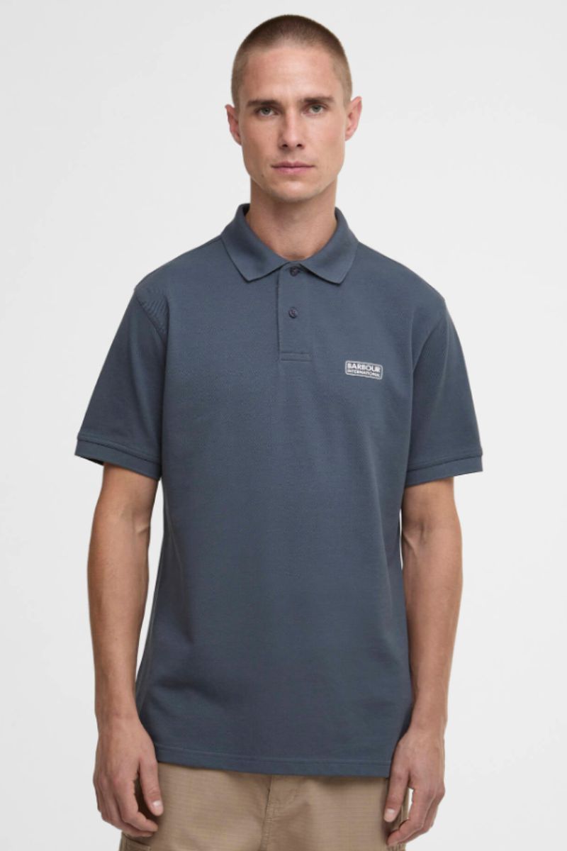 Barbour International Essential Polo Storm Grey