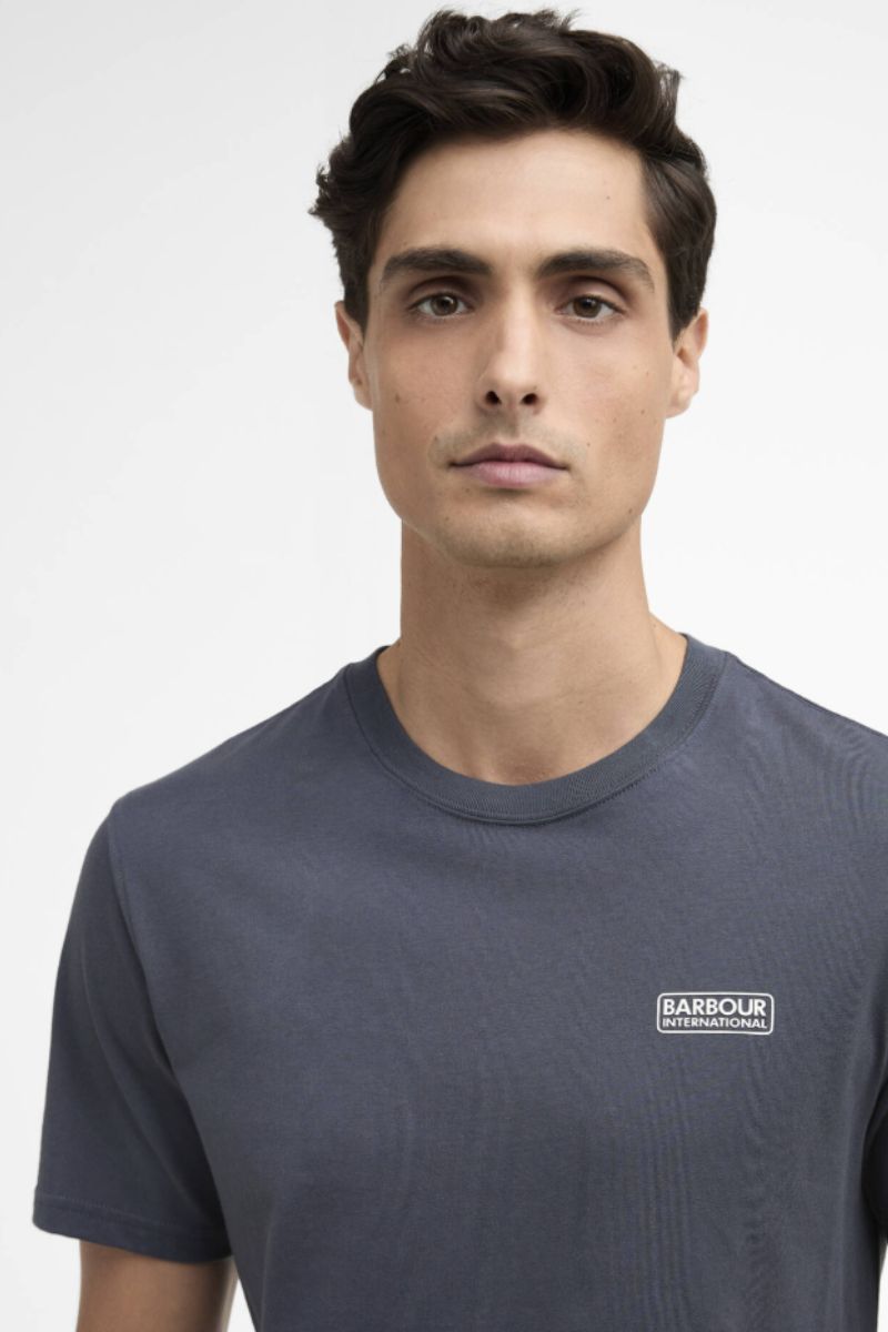 Barbour International Small Logo T-Shirt Storm Grey