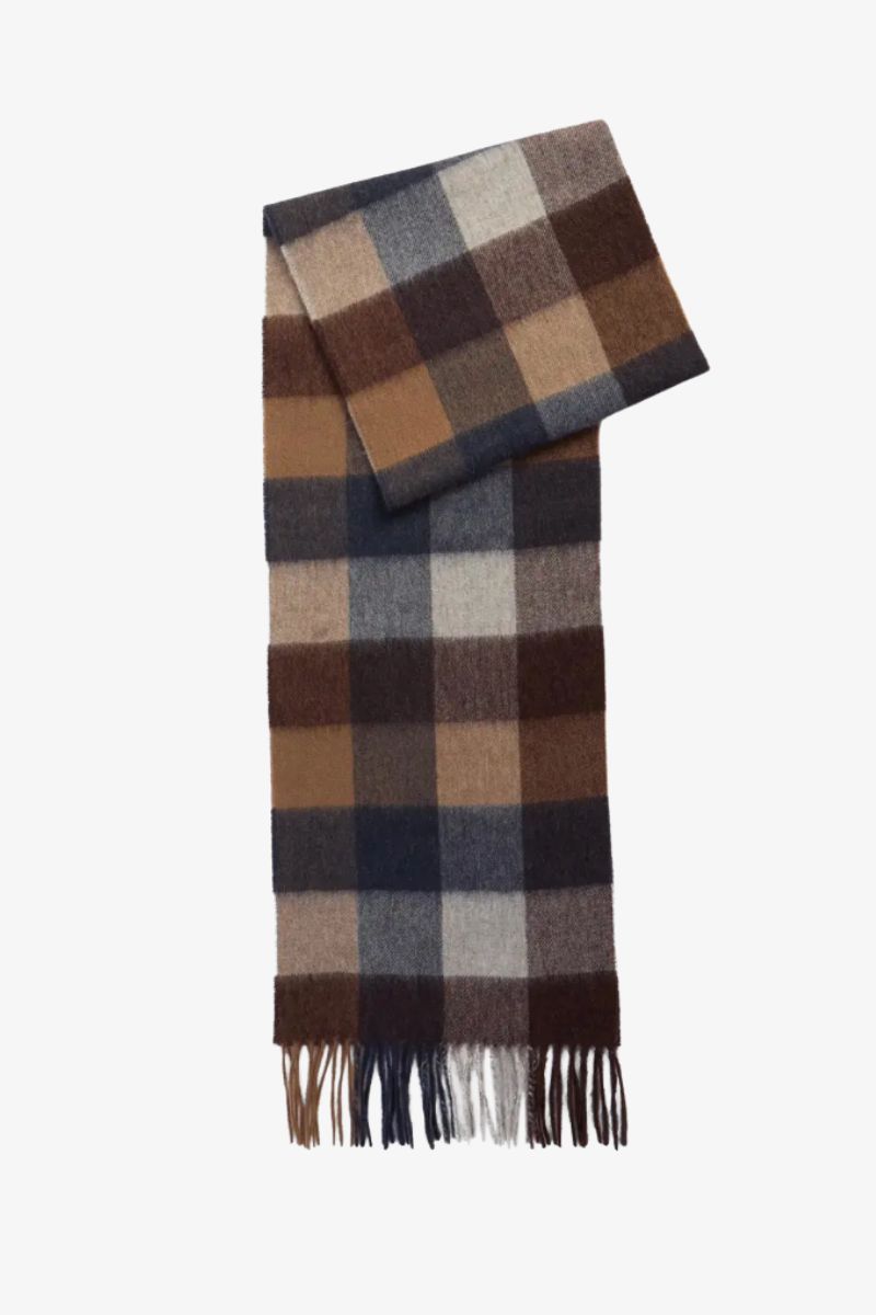 Barbour Lambswool Scarf Midnight Oak