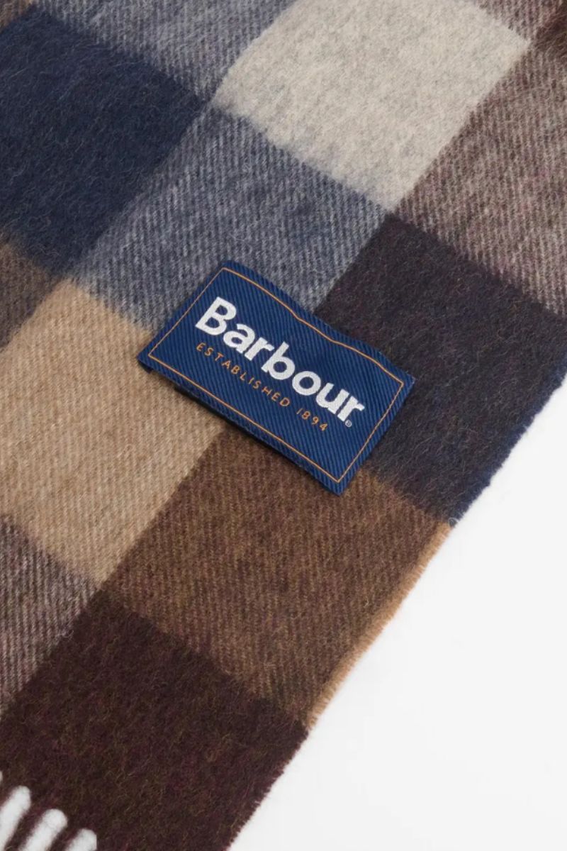 Barbour Lambswool Scarf Midnight Oak