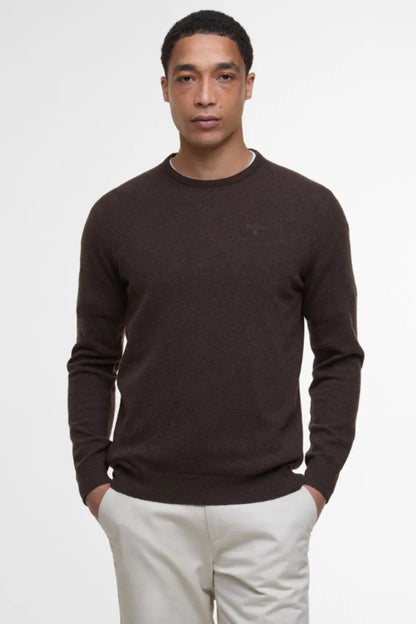 Barbour Ess Lambswool Crew Dark Oak