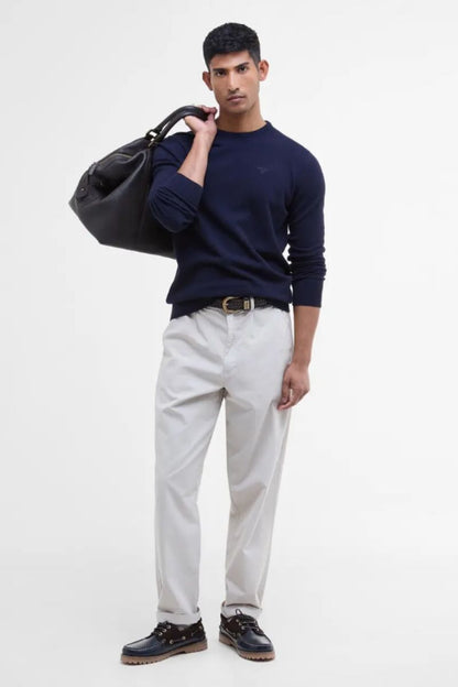 Barbour Ess Lambswool Crew Navy