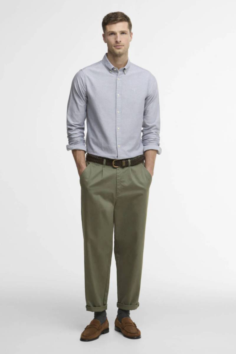 Barbour Oxtown Tailored Shirt Grey Blue