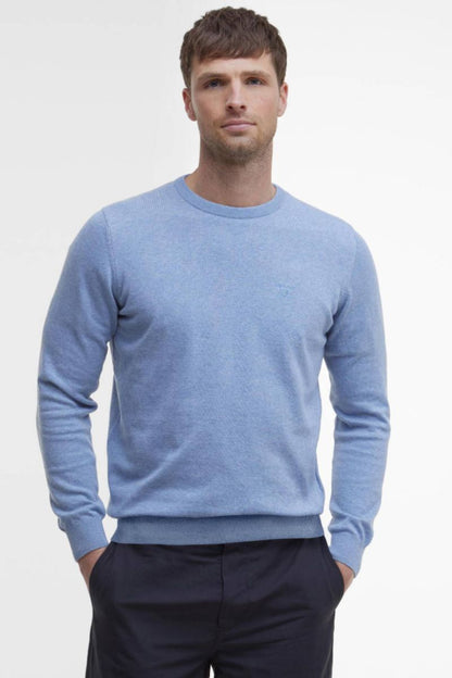 Barbour Pima Cotton Crew Jumper Dark Chambray