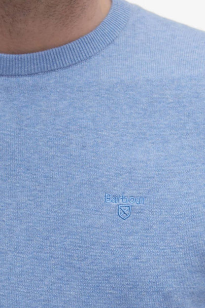 Barbour Pima Cotton Crew Jumper Dark Chambray