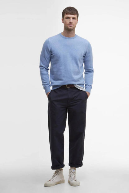 Barbour Pima Cotton Crew Jumper Dark Chambray