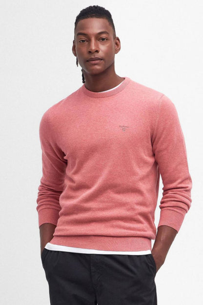Barbour Pima Cotton Crew Jumper Pink Clay