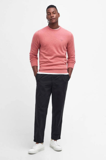 Barbour Pima Cotton Crew Jumper Pink Clay