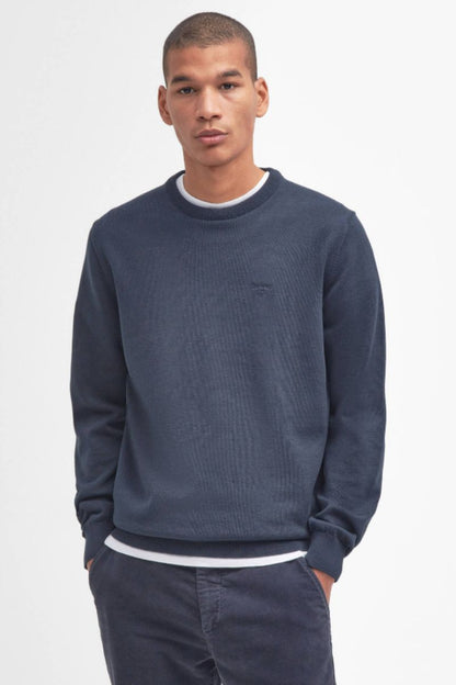 Barbour Pima Cotton Crew Jumper Navy