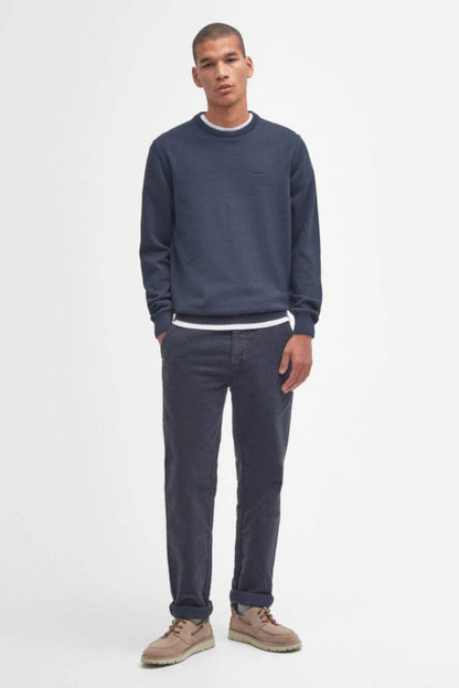 Barbour Pima Cotton Crew Jumper Navy