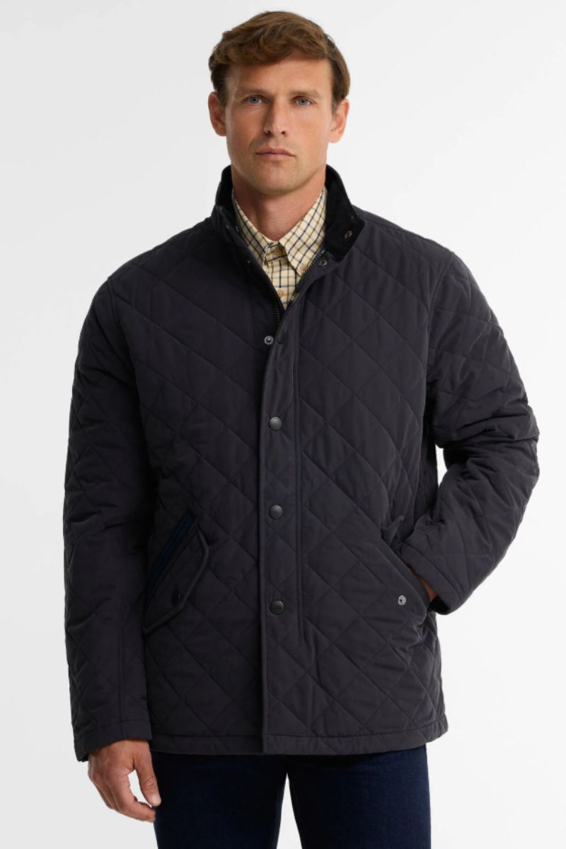 Barbour Shoveler Waterproof Jacket Navy