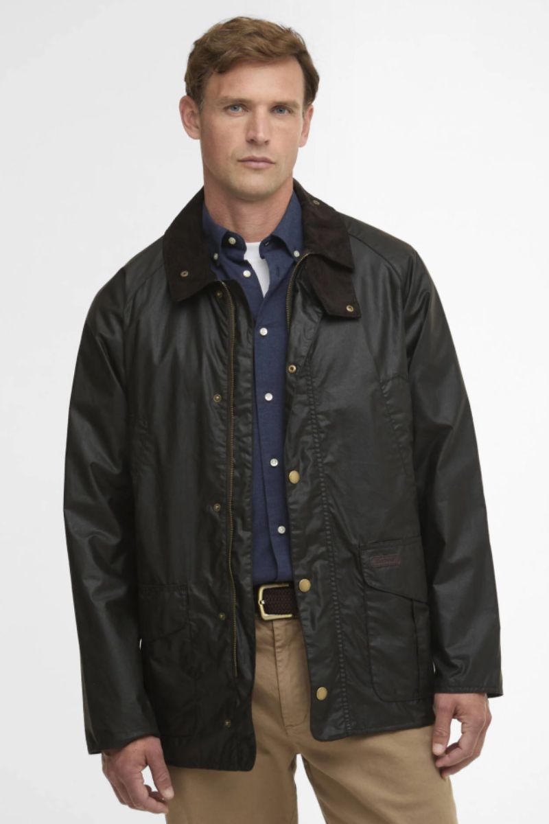 Barbour Stratford Wax Lightweight Jacket Dark Olive