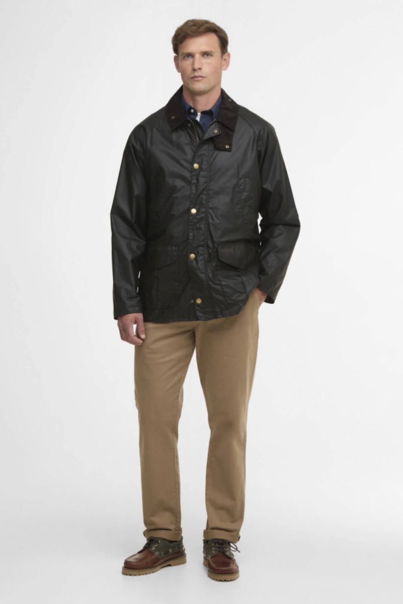 Barbour Stratford Wax Lightweight Jacket Dark Olive